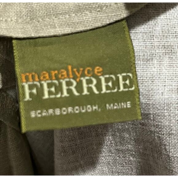 Maralyce Ferree Jacket Shacket Linen Cotton Beige Trench Belted Lagenlook XL - Picture 9 of 10